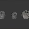 Three Grey Hair Wigs as Daily Life Accessories with Natural Texture and Soft Material