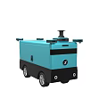 Small Blue Car With Black Base Wheels And Top Structure Design 3d model