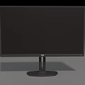 Modern Black Desktop Computer Monitor With Sleek Design And Stable Base