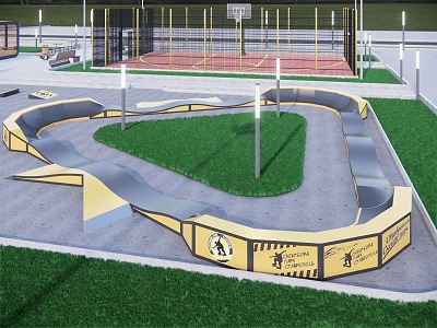 Modern Park Skate Park model