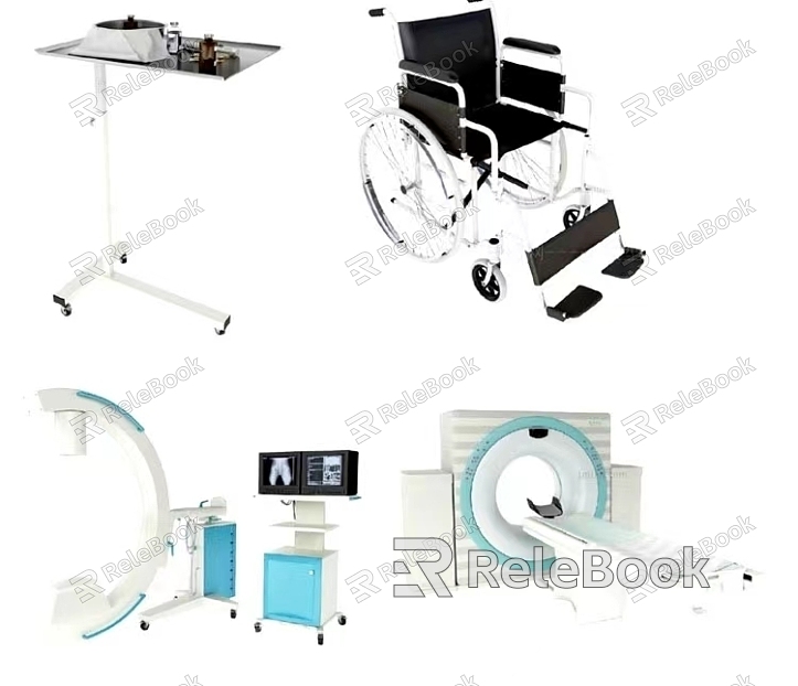 Medical equipment and instruments CT machine Nuclear magnetic resonance machine Hospital bed Wheelchair Dental treatment model