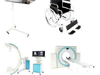 Medical equipment and instruments CT machine Nuclear magnetic resonance machine Hospital bed Wheelchair Dental treatment model