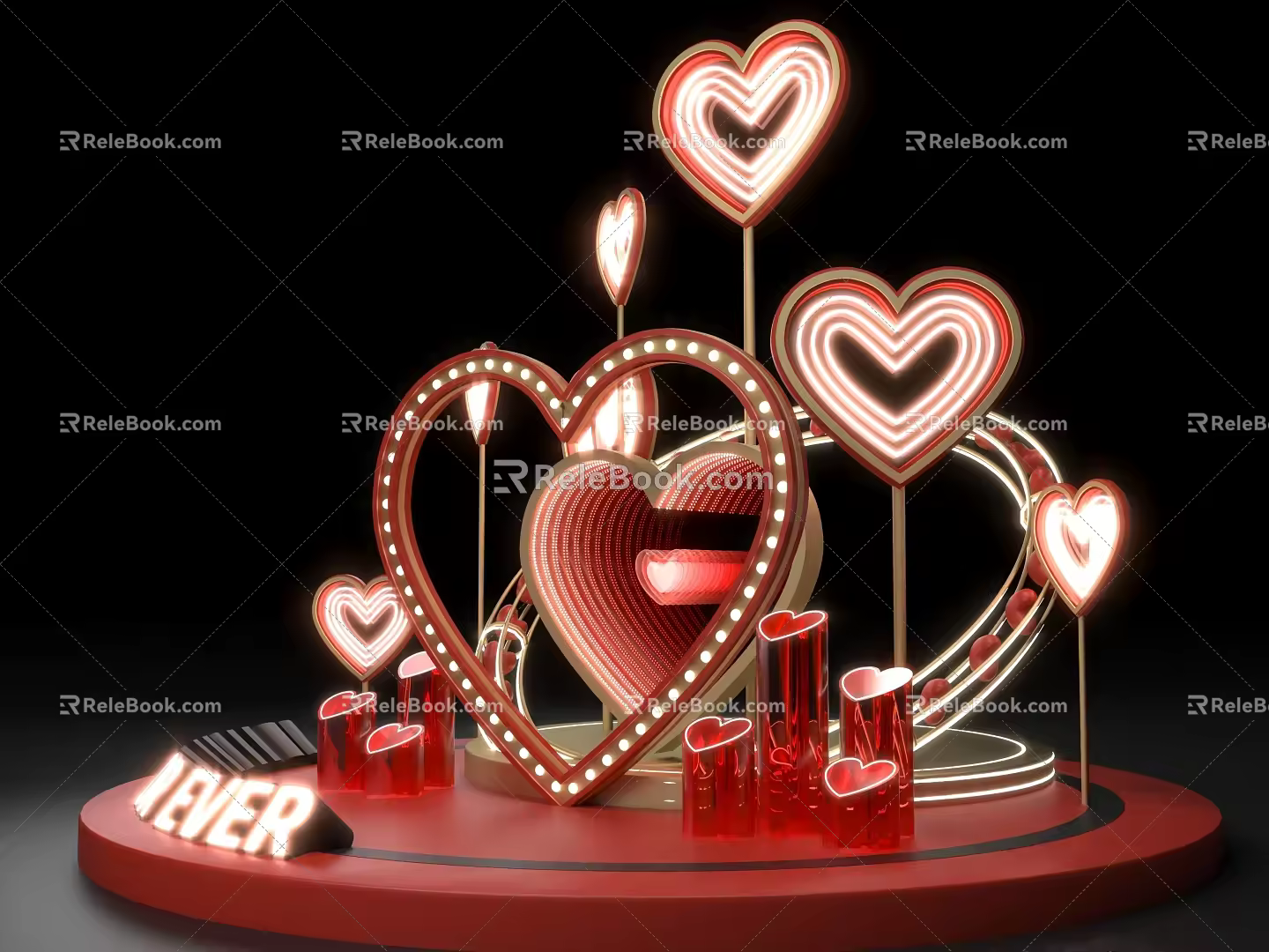 Love Device New Year Lantern Festival Valentine's Day Device Tanabata Device Meichen Device Abyss Mirror 3d model