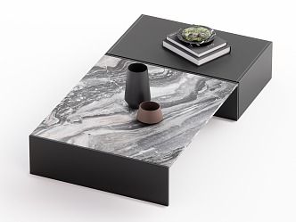 Modern Coffee Table Marble Coffee Table 3d model