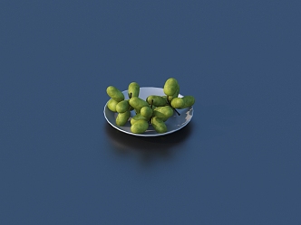 Grape fruit plate 3d model