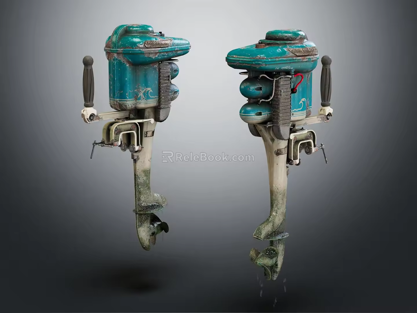modern engine outboard engine generator 3d model