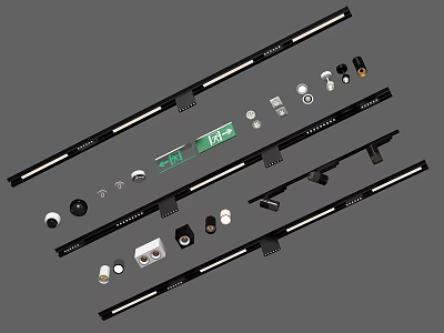 High Quality Downlights And Spotlights With Light Bars And Mounting Accessories 3d model