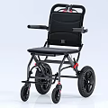 Lightweight Black Folding Wheelchair With Large Wheels Ergonomic Seat And Frame