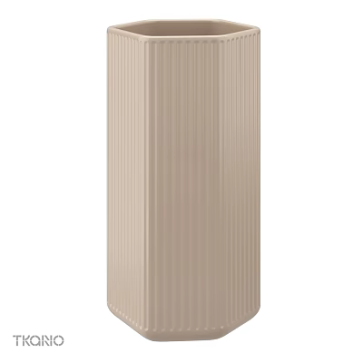 Modern Beige Striped Column Decorative Ornament Set For Home Interior 3d model