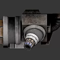Industrial Machinery Component Featuring Metallic Casing And Cylindrical Connecting Parts