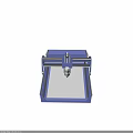 Blue Heavy Duty Industrial Equipment Frame With Metal Base And Beam
