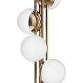 Modern Brass Floor Lamp With Multiple Spherical Globe Lights For Living Room Home Decor