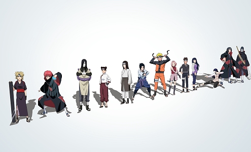 Modern Cartoon Characters, Personage, Naruto Characters 3d model