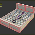 White Modern Bed Frame With Wooden Slat Support And Storage Drawers