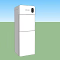 Two White Vertical Household Appliances With Modern Design And Digital