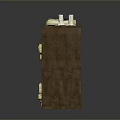 Wooden Bookshelf Display With Scrolls And White Animal Statues Collection