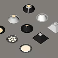 Modern Stylish Recessed Spotlights With Different Shapes Colors For Ceiling Lighting