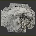 Rough Textured Rocky Terrain With Sandy Patches And Sparse Vegetation Details