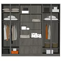 Modern Wardrobe Design With Multiple Compartments Hanging Clothes Folded Clothes Drawers And Storage Boxes