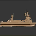 Modern Sculpture Advanced Naval Robot Ship Science Fiction Ship Future Ship 3d model