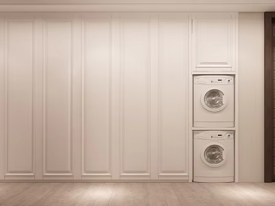 American aisle washing machine door wall panel 3d model