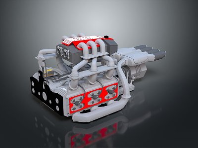 Modern Engine Racing Engine Racing Engine Car Engine 3d model