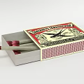 Open Swedish Matchbox With Red Tipped Matches Inside And Vintage Design