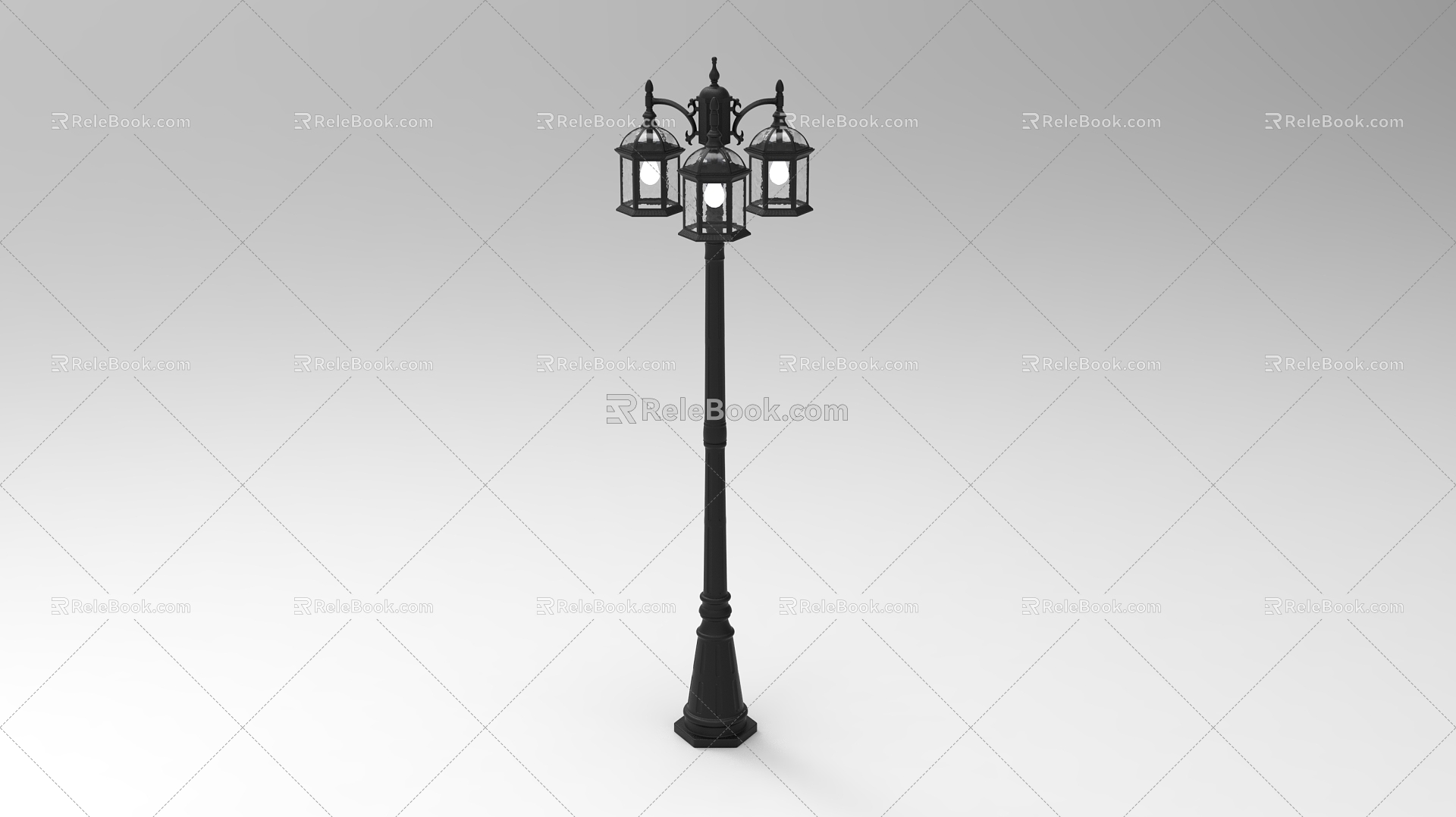 European-style outdoor street lamp 3d model