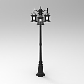 European-style outdoor street lamp 3d model