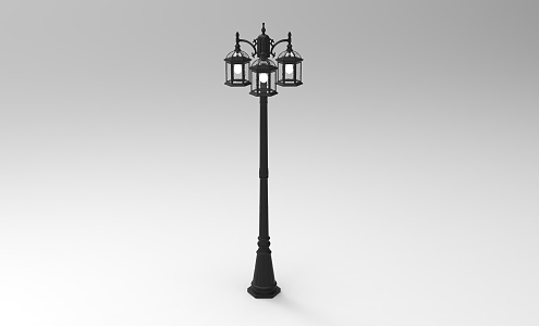 European-style outdoor street lamp 3d model