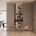 Modern Gray Kitchen Interior With Sleek Cabinets Island Counter Appliances Window And Bar Stools