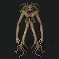 Tree Like Monster With Root Limbs Branch Antlers And Green Foliage