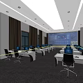 Intelligent Operation Center of Modern Command Center 3d model