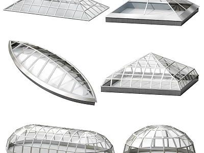 skylight building window glass window skylight building office building outdoor 3d model