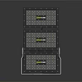 EVOCORE Industrial Equipment Stacked Three Enclosure Units With Brand Logo