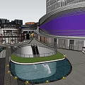 Modern Commercial Complex Architecture With High Rise Tower And Open Plaza Design