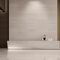 Modern Front Desk Reception Area With Receptionist And Sleek Counter Design 3d model