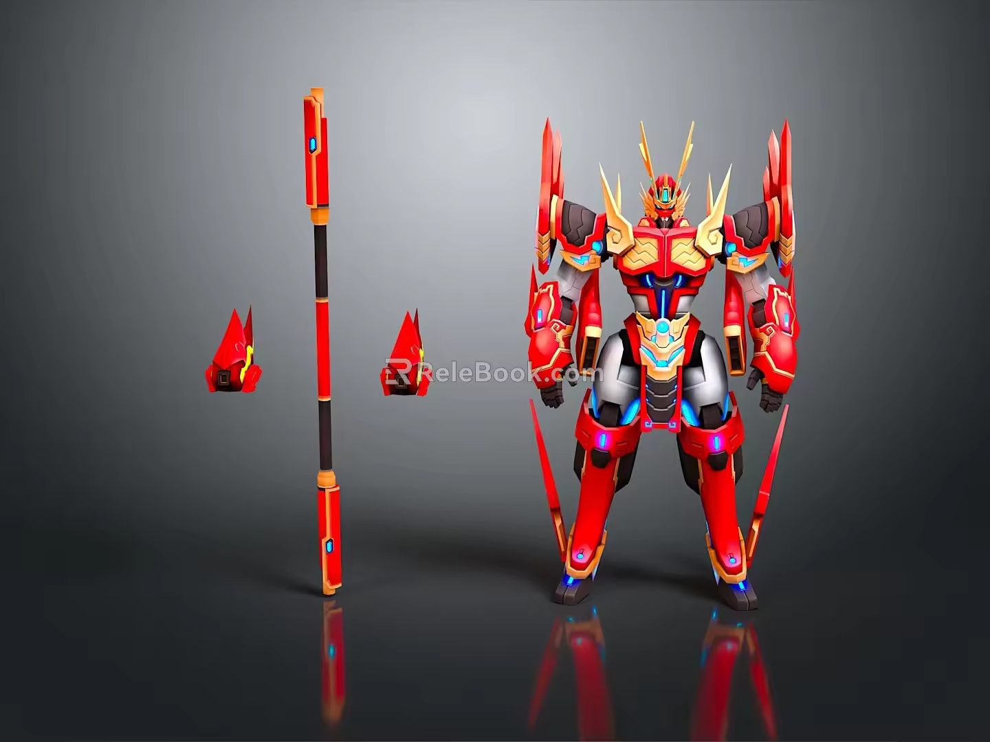 Mech Warrior Mech Soldier Machine Battlearm Mechanical Battlearm Machine Fighter Robot 3d model