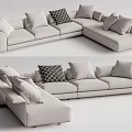Modern corner sofa Minotti multiplayer sofa 3d model