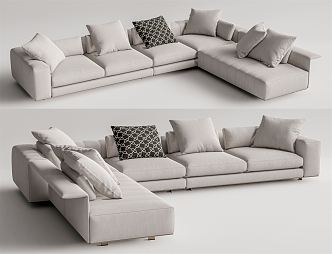 Modern corner sofa Minotti multiplayer sofa 3d model