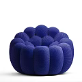 Unique Woven Single Sofa In Yellow And Blue With Textured Modern Design