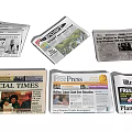 Various Newspapers Collection Featuring Financial Times Free Press And Western Star Headlines