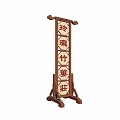 Traditional Chinese Wooden Billboard With Carved Characters And Stand Structure