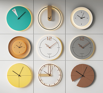 Modern clock wall clock 3d model