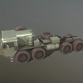 Military Style Multi Wheel Heavy Duty Utility Vehicle Featuring Long Body And Storage Compartments