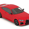 Red BMW Two Door Coupe Car With Modern Sporty Styling