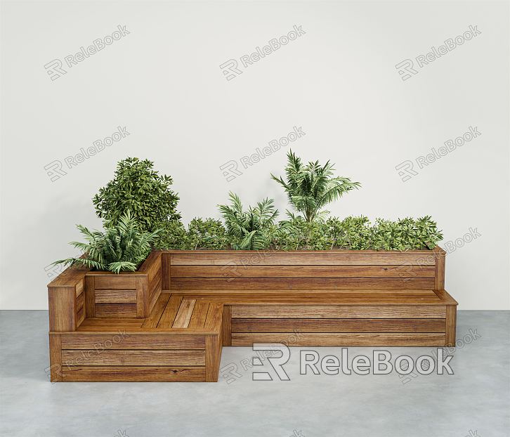 Modern outdoor chair flower bed flower box outdoor seat model