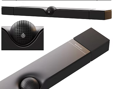 Modern Wireless Soundbar Speaker System With Spherical Subwoofer And High Quality Audio 3d model