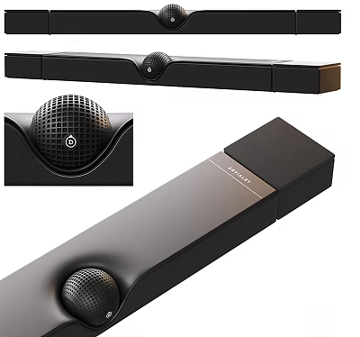 Modern Wireless Soundbar Speaker System With Spherical Subwoofer And High Quality Audio 3d model