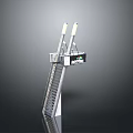 Tall Metallic Structure With Ladder Platform Top Lights And Nintendo Brand Sign